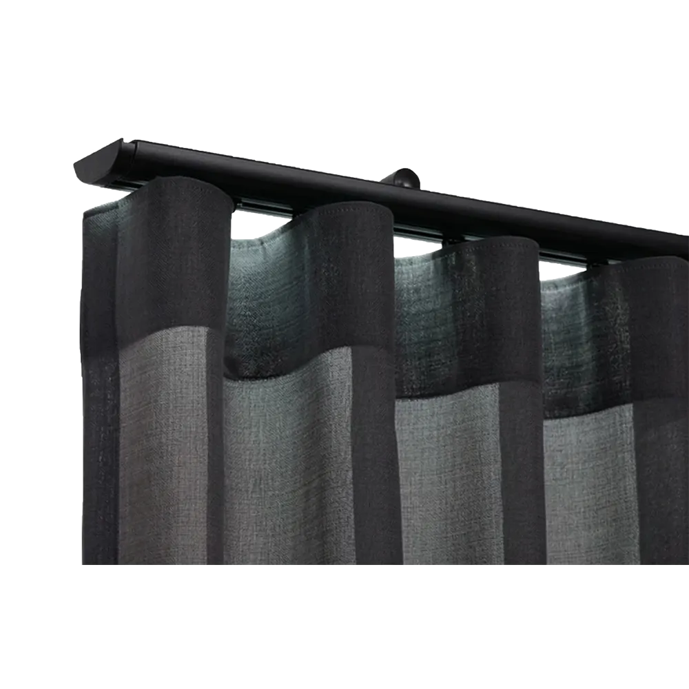Riel Ripplefold Black - Vista Detalle