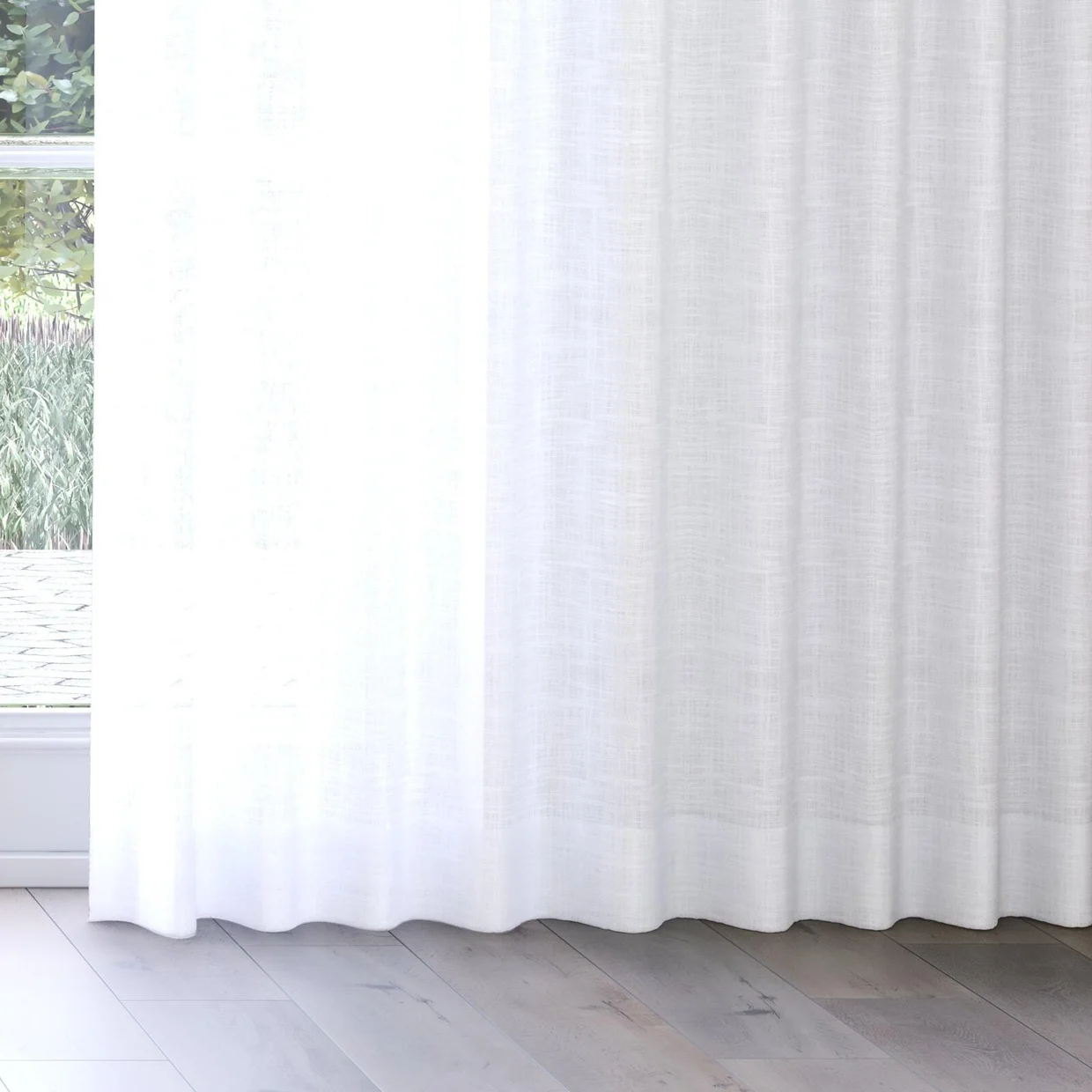 Cortinas Tull Flame - Vista 1 - Detalle de Cortina