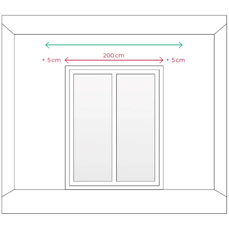 Ancho exterior +5cm