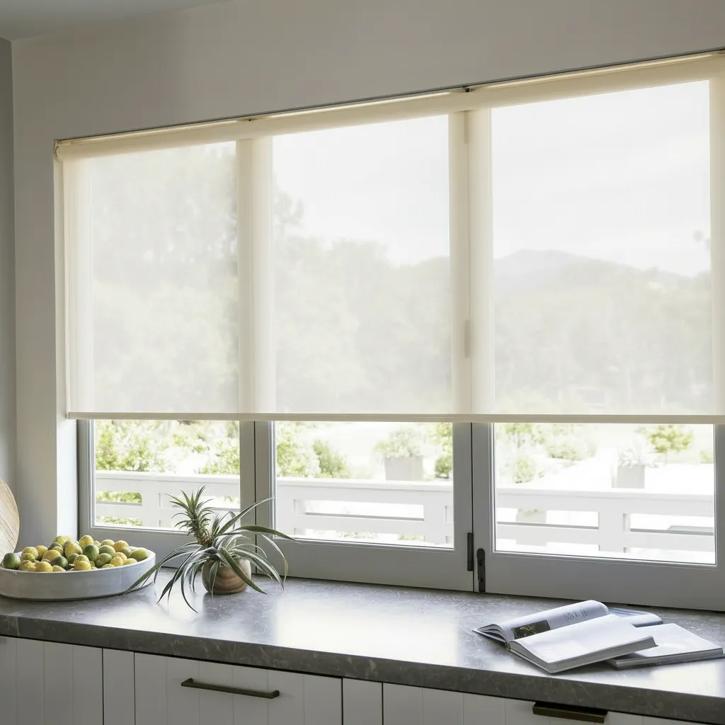 Roller Screen 10% - Vista de detalle 2 en color cream