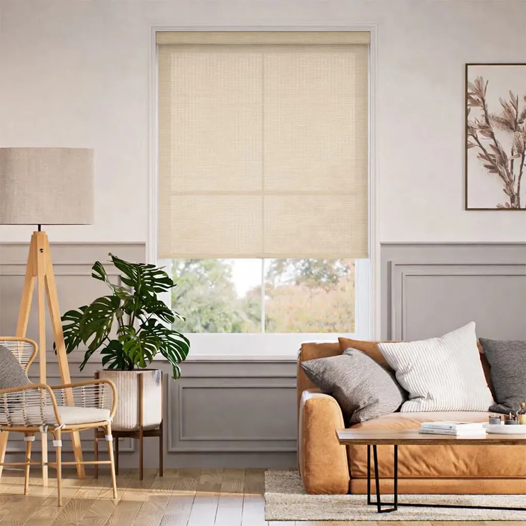 Roller Screen Dubai 3% - Vista de detalle 2 en color crema